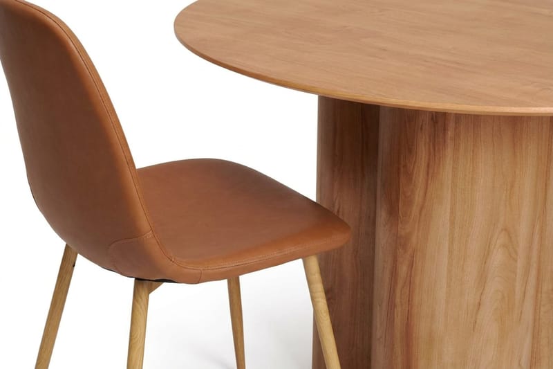 Juno Matgrupp runt 110 cm Ek med 4 Nibe Matstolar - Ek - Products - Möbler - Bord & matgrupp - Matgrupp