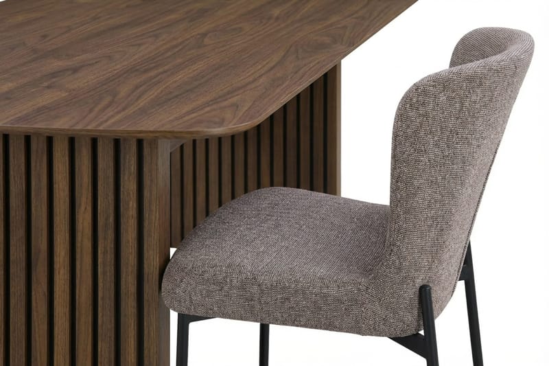 Richeto Matgrupp Rökt Ek 210 cm med 6 Elsie Matstolar - Rökt ek/Grå - Products - Möbler - Bord & matgrupp - Matgrupp