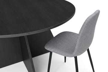 Vera Matgrupp runt 130 cm Svart med 6 Nibe Matstolar - Svart - Products - Möbler - Bord & matgrupp - Matgrupp