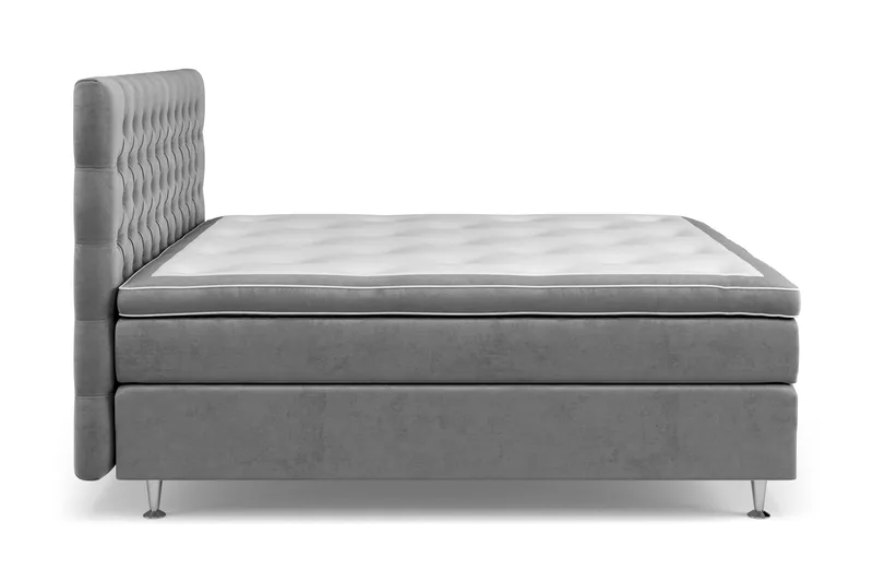 Celine Kontinentalsäng 180x200cm - Grå/Sammet - Products - Möbler - Säng - Kontinentalsäng