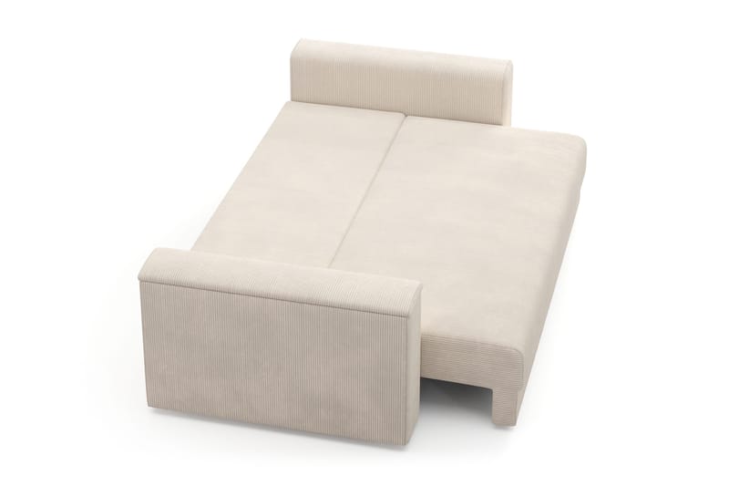 Bergen Extra djup 3-sits Bäddsoffa med Bäddmadrass i Polyesterskum Vändbar Sommar- & Vintersida och Tvättbar klädsel - Beige - Products - Möbler - Soffa - Bäddsoffa - 3 sits bäddsoffa
