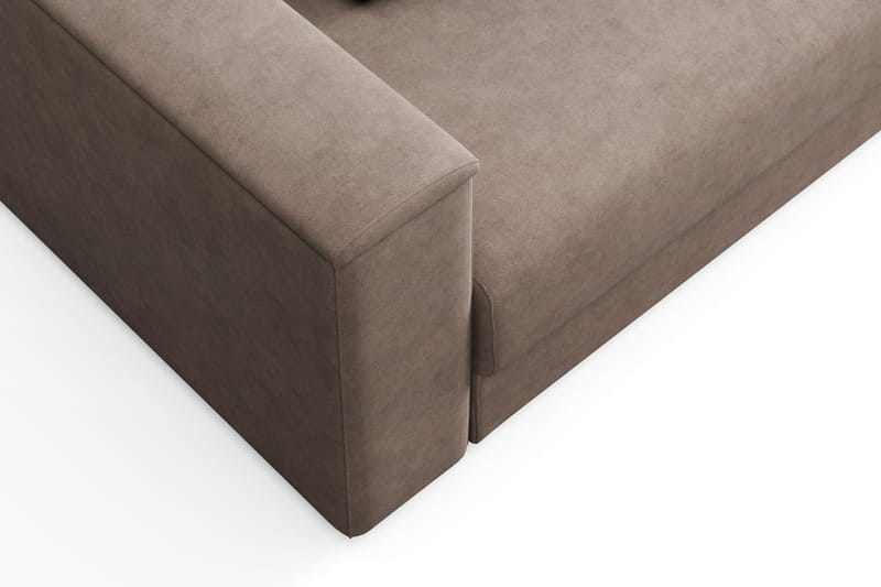 Bergen Extra djup 3-sits Bäddsoffa med Divan och Bäddmadrass i Memoryskum och Tvättbar klädsel - Beige Tyg - Products - Möbler - Soffa - Bäddsoffa - Bäddsoffa divan
