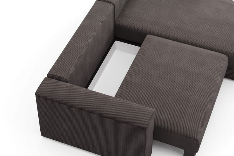 Bergen Extra djup 3-sits Bäddsoffa med Divan och Bäddmadrass i Polyesterskum Vändbar Sommar- & Vintersida och Tvättbar klädsel - Mörkgrå - Products - Möbler - Soffa - Bäddsoffa - Bäddsoffa divan