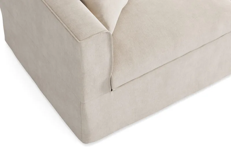 Travstad 3-sits Bäddsoffa i Chenille frammåtbäddad - Beige - Products - Möbler - Soffa - Bäddsoffa - 3 sits bäddsoffa