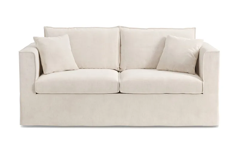 Travstad 3-sits Bäddsoffa i Chenille frammåtbäddad, Beige