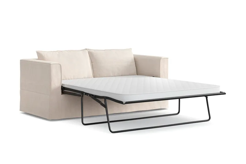 Travstad 3-sits Bäddsoffa i Chenille frammåtbäddad - Beige - Products - Möbler - Soffa - Bäddsoffa - 3 sits bäddsoffa