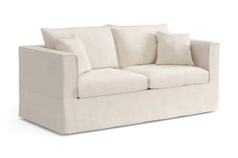 Travstad 3-sits Bäddsoffa i Chenille frammåtbäddad - Beige - Products - Möbler - Soffa - Bäddsoffa - 3 sits bäddsoffa