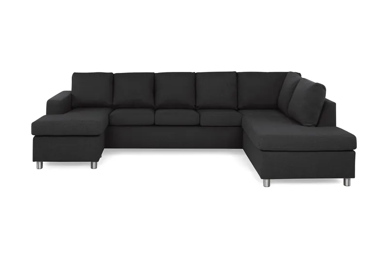 Crazy 5-sits Högervänd U-formad X-Large Soffa med Divan och Schäslong i Tyg - Antracit - Products - Möbler - Soffa - U-soffa