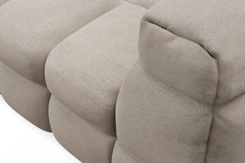Elise 4-sits Bubblig Soffa med Divan Vänster - Beige - Products - Möbler - Soffa - Divansoffa & schäslongsoffa - 4 sits soffa med divan