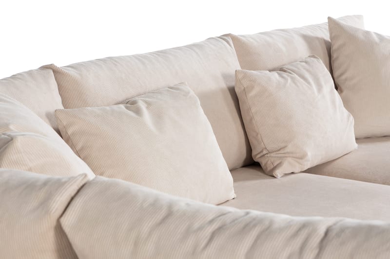 Menard 4-sits Vänstervänd L-formad Djup Schäslongsoffa i Manchester - Beige - Products - Möbler - Soffa - Divansoffa & schäslongsoffa - 4 sits soffa med divan