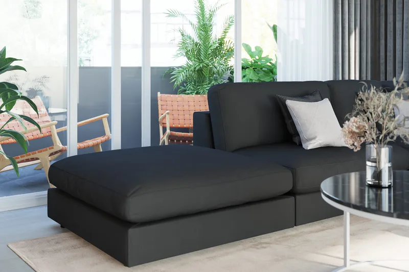 Arken 1-sits Hörnmodul i Tyg - Svart - Products - Möbler - Soffa - Modulsoffa - Hörnmodul