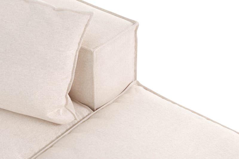 Cubo 3-sits Djup Modulsoffa + Fotpall i Tyg - Beige - Products - Möbler - Soffa - Modulsoffa - Komplett modulsoffa