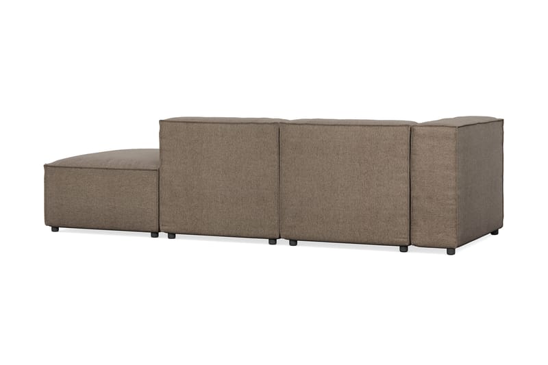 Cubo 3-sits Djup Modulsoffa + Fotpall i Tyg - Grå - Products - Möbler - Soffa - Modulsoffa - Komplett modulsoffa