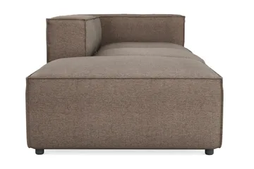Cubo 3-sits Djup Modulsoffa + Fotpall i Tyg - Grå - Products - Möbler - Soffa - Modulsoffa - Komplett modulsoffa