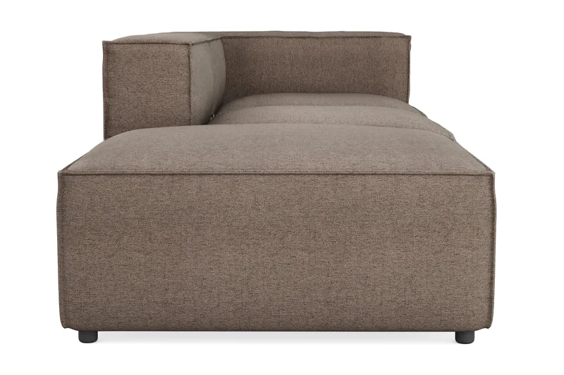Cubo 3-sits Djup Modulsoffa + Fotpall i Tyg - Grå - Products - Möbler - Soffa - Modulsoffa - Komplett modulsoffa
