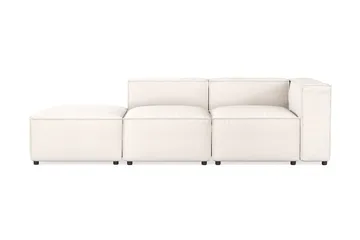 Cubo 3-sits Djup Modulsoffa + Fotpall i Tyg - Vit - Products - Möbler - Soffa - Modulsoffa - Komplett modulsoffa