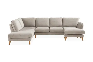 Trend Lyx 4-sits Vänstervänd U-formad Soffa med Divan och Schäslong i Tyg