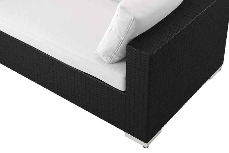 Bahamas Högermodul utomhus 140 cm i konstrotting - Svart - Products - Utemöbler & utemiljö - Övrigt utemöbler - Moduler utesoffa - Vänstermodul utesoffa