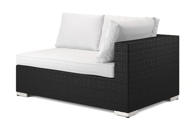 Bahamas Högermodul utomhus 140 cm i konstrotting - Svart - Products - Utemöbler & utemiljö - Övrigt utemöbler - Moduler utesoffa - Vänstermodul utesoffa