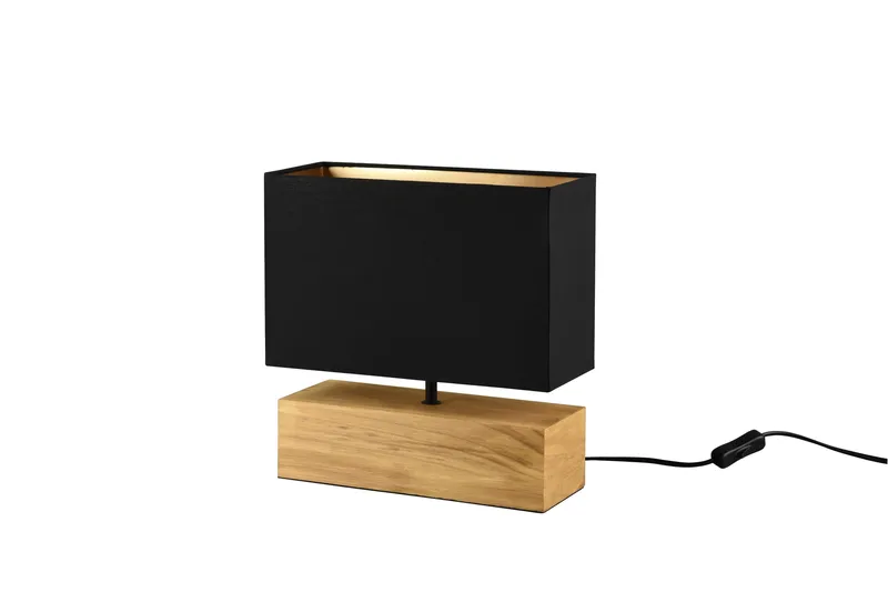 Woody Bordslampa 30cm E27 svart/ trä - Svart/Trä - Products - Belysning - Lampor & belysning inomhus - Sovrumslampa - Sänglampa - Sängbordslampa