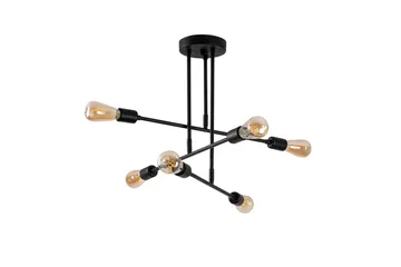 Ljuskrona Pareek Svart - Svart - Products - Belysning - Lampor & belysning inomhus - Taklampa & takbelysning - Takplafond