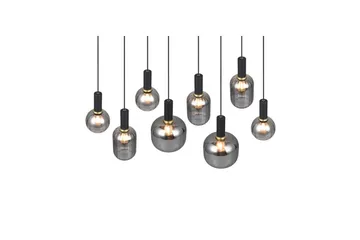 Pendel TRIO Diva 8-del, Mattsvart/kromad - 8-del, Mattsvart/kromad - Products - Belysning - Lampor & belysning inomhus - Taklampa & takbelysning - Kökslampa & taklampa kök
