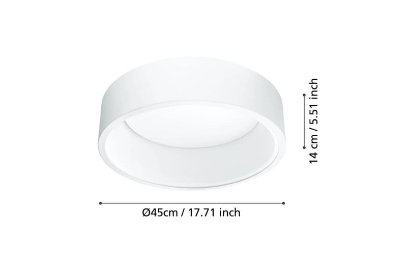 Plafond Eglo Marghera 45 cm, Vit - 45 cm, Vit - Products - Belysning - Lampor & belysning inomhus - Taklampa & takbelysning - Takplafond