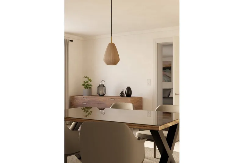 Takpendel Eglo Caprarola - Beige/Mässing - Products - Belysning - Lampor & belysning inomhus - Taklampa & takbelysning - Pendellampa & hänglampa