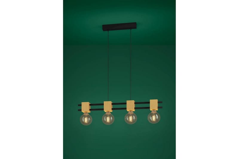 Takpendel Eglo Levantara Svart/Trä med 4 Lampor - Products - Belysning - Lampor & belysning inomhus - Taklampa & takbelysning - Pendellampa & hänglampa