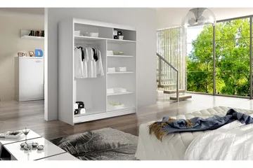 Camino Garderob 58x150 cm LED-belysning - Svartvit - Products - Förvaring - Garderober & garderobssystem