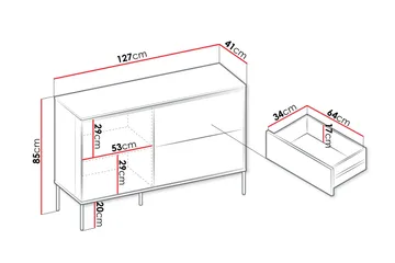 Basici Byrå - Brun - Products - Förvaring - Förvaringsmöbler - Byrå