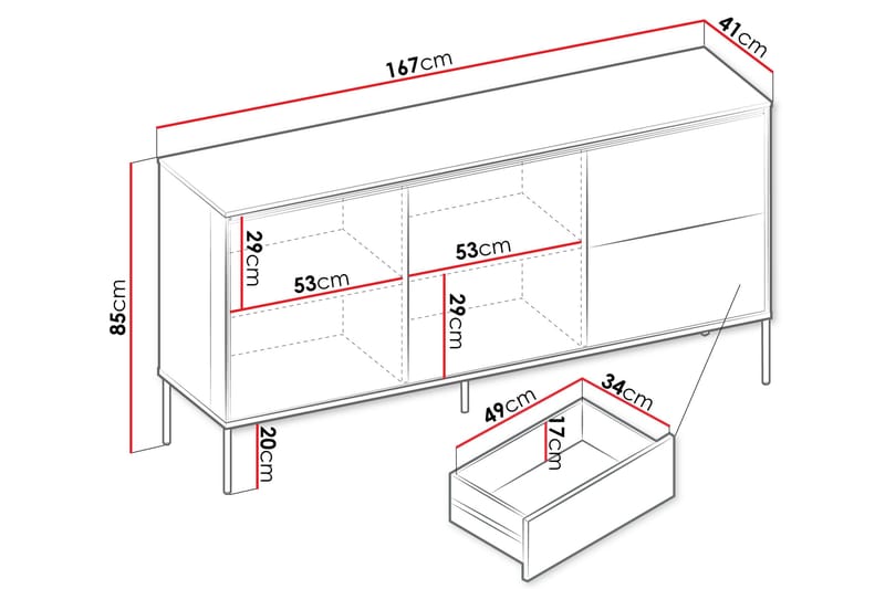 Basici Byrå - Brun - Products - Förvaring - Förvaringsmöbler - Byrå
