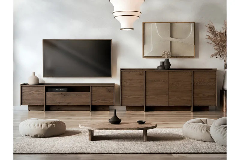 Bellia Möbelset För Vardagsrum, Brun