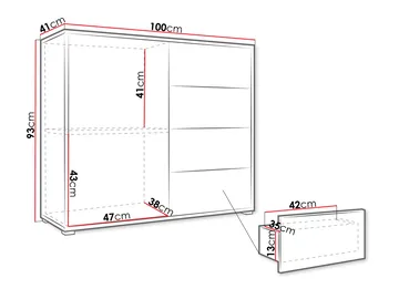 Agawal Byrå 100 cm - Brun - Products - Förvaring - Förvaringsmöbler - Byrå - Hallbyrå