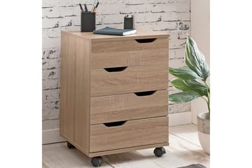 Rullkontejner Wohnling 4 lådor i foliebelagd spånskiva med hjul, modern - Products - Förvaring - Förvaringsmöbler - Byrå - Hurts