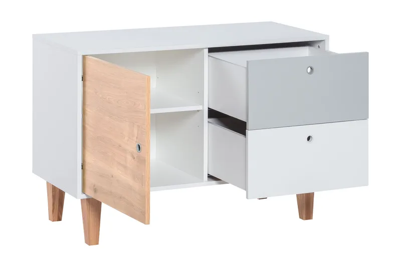 Concept Byrå Vit/Blå/Natur - VOX - Products - Förvaring - Förvaringsmöbler - Byrå