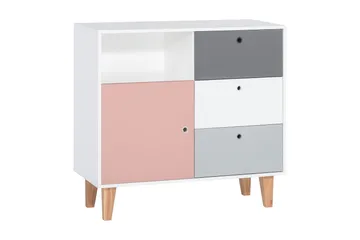 Concept Byrå Vit/Grå/Rosa - VOX - Products - Förvaring - Förvaringsmöbler - Byrå