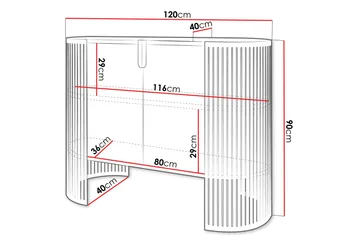 Friend Skänk 120x40 cm - Svart/Vit - Products - Förvaring - Förvaringsmöbler - Sideboard & skänk