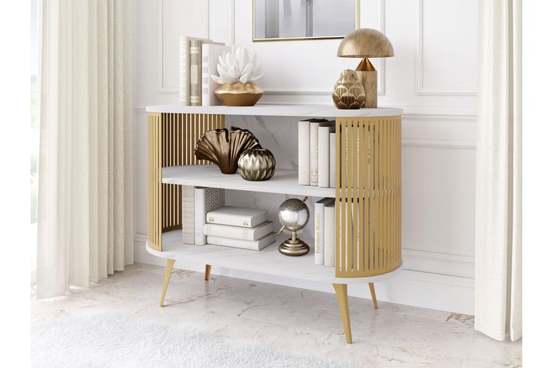 Galia Skänk 120x40 cm - Guld/Vit - Products - Förvaring - Förvaringsmöbler - Sideboard & skänk