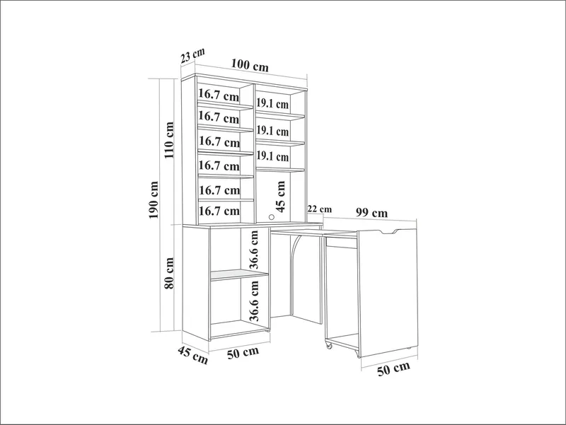 Quivo Barskåp 190 cm - Products - Förvaring - Förvaringsmöbler - Köksö