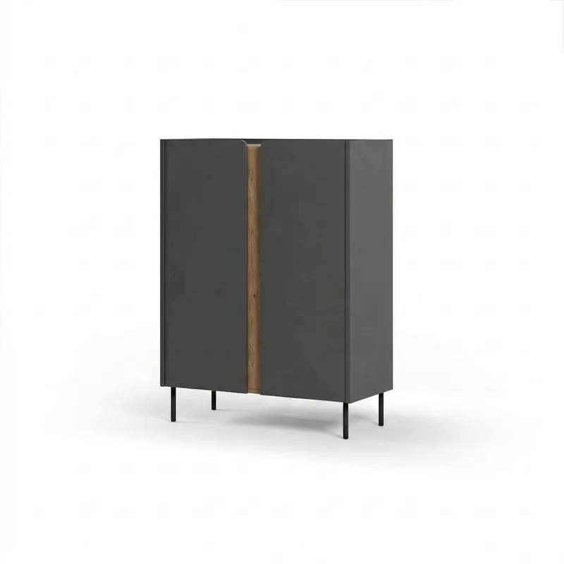Lomar Sideboard 90x120,4x40,5 cm - Antracit, naturlig ek, svart - Products - Förvaring - Förvaringsmöbler - Sideboard & skänk