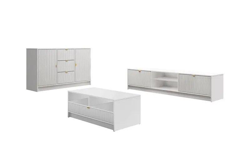 Novaj Möbelset För Vardagsrum, Vit