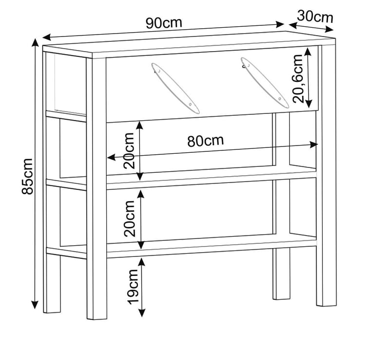 Relon Byrå 90x85x30 cm - Travertin - Products - Förvaring - Förvaringsmöbler - Sideboard & skänk