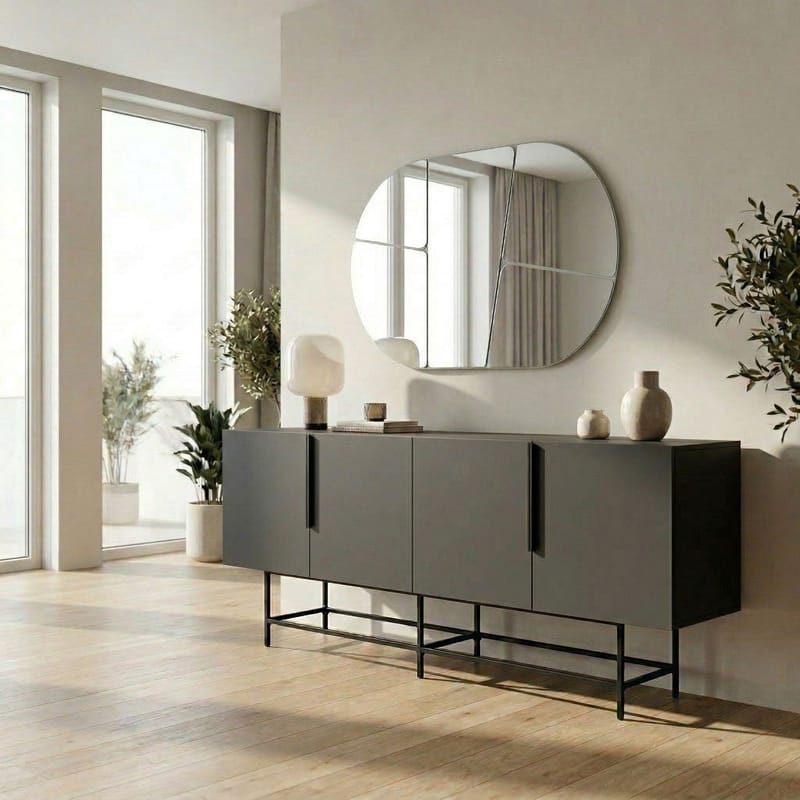 Truvia Konsol 200x77,9x40 cm - Antracit och svart - Products - Förvaring - Förvaringsmöbler - Sideboard & skänk