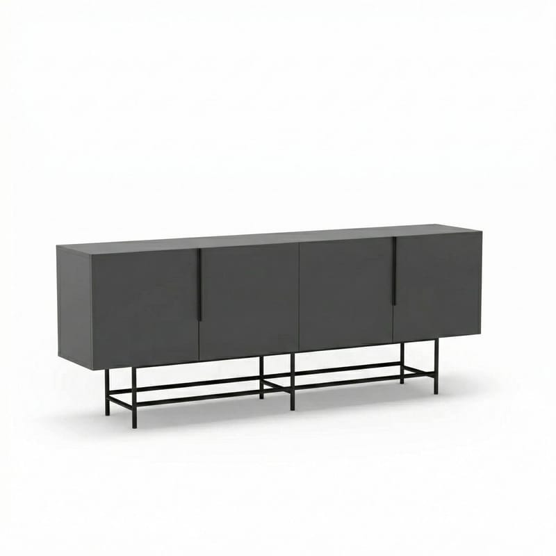 Truvia Konsol 200x77,9x40 cm, Antracit och svart