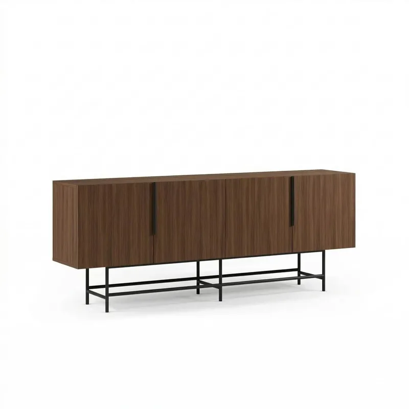 Truvia Konsol 200x77,9x40 cm - Milano Walnut och svart - Products - Förvaring - Förvaringsmöbler - Sideboard & skänk
