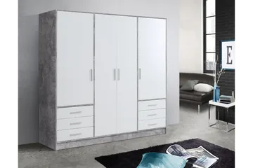 Ashgate Garderob 207 cm - Grå/Vit - Products - Förvaring - Garderober & garderobssystem - Garderobsskåp