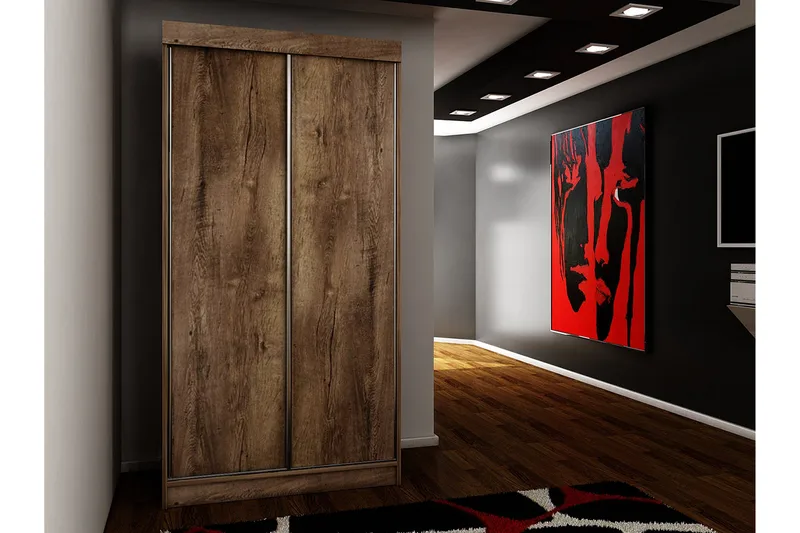 Dunkra Garderob 100x200 cm - Beige/Grå - Products - Förvaring - Garderober & garderobssystem - Garderobsskåp