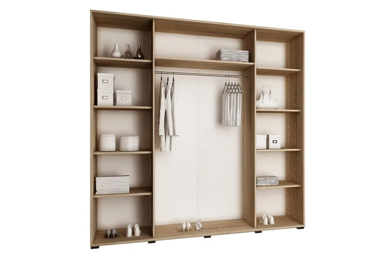 Dunkra Garderob 200x200 cm - Grå - Products - Förvaring - Garderober & garderobssystem - Garderobsskåp