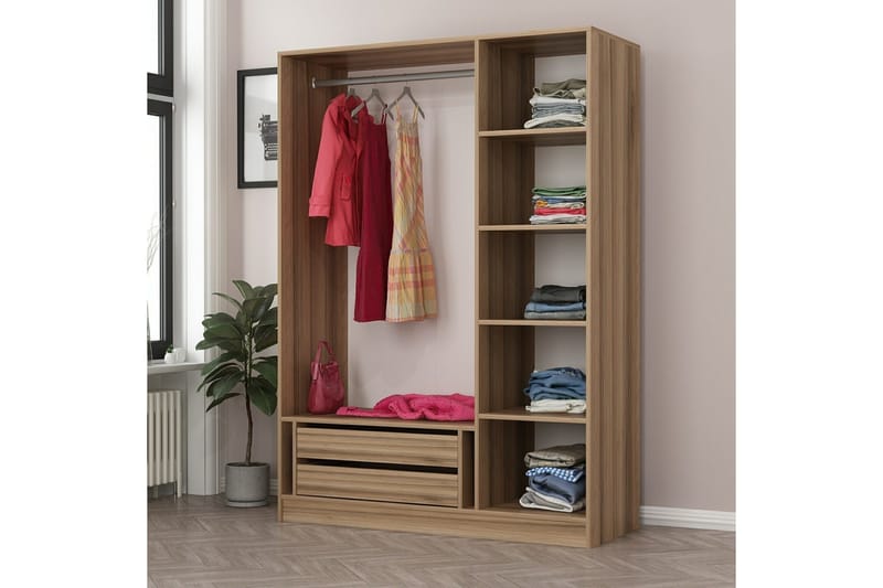Fruitland Garderob 135 cm - Ek - Products - Förvaring - Garderober & garderobssystem - Garderobsskåp